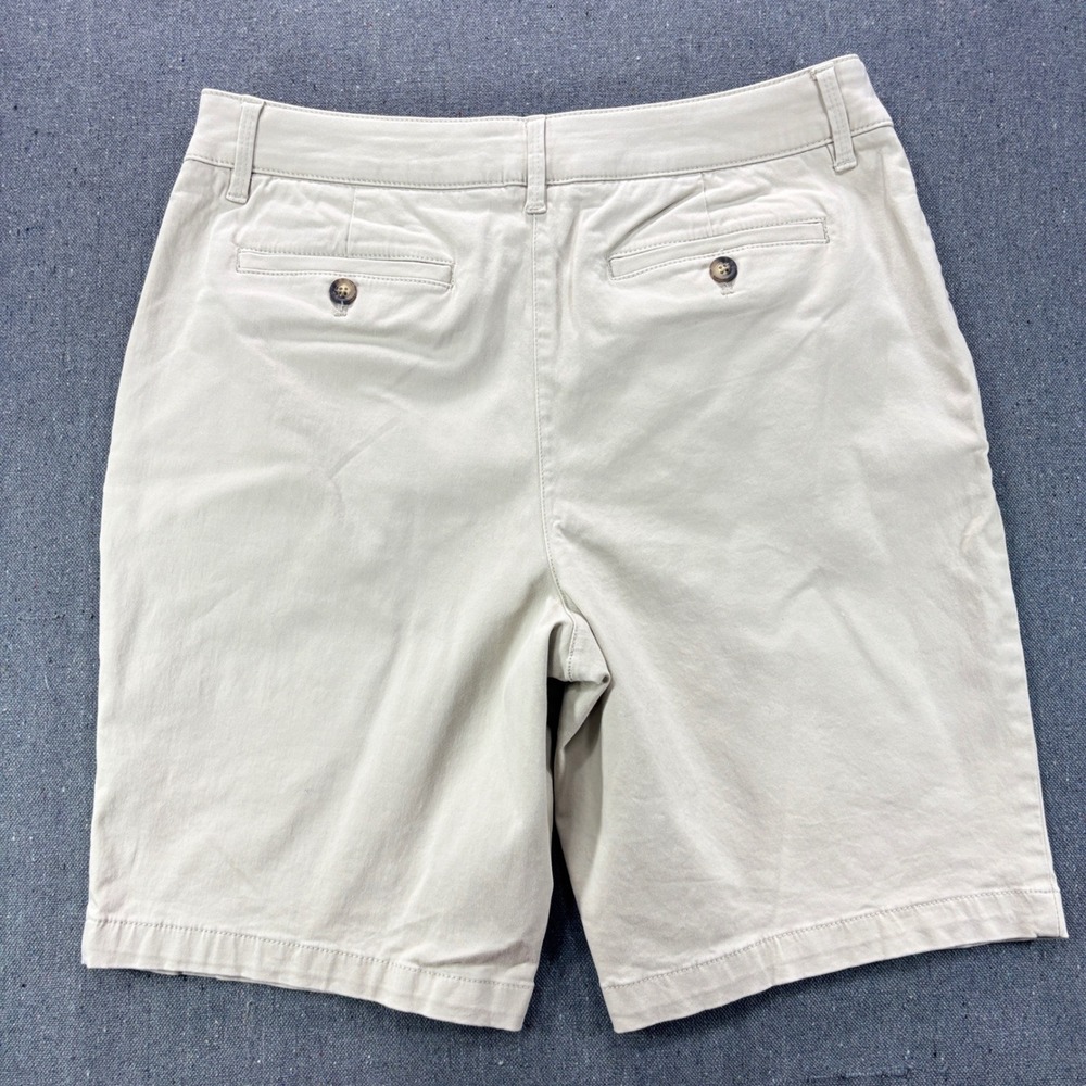 Tommy Bahama Chino Shorts Women Size 10 Beige Khaki Cotton Blend Stretch - Picture 2 of 9